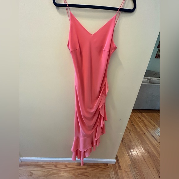 pink side ruffle dress - Picture 2 of 6